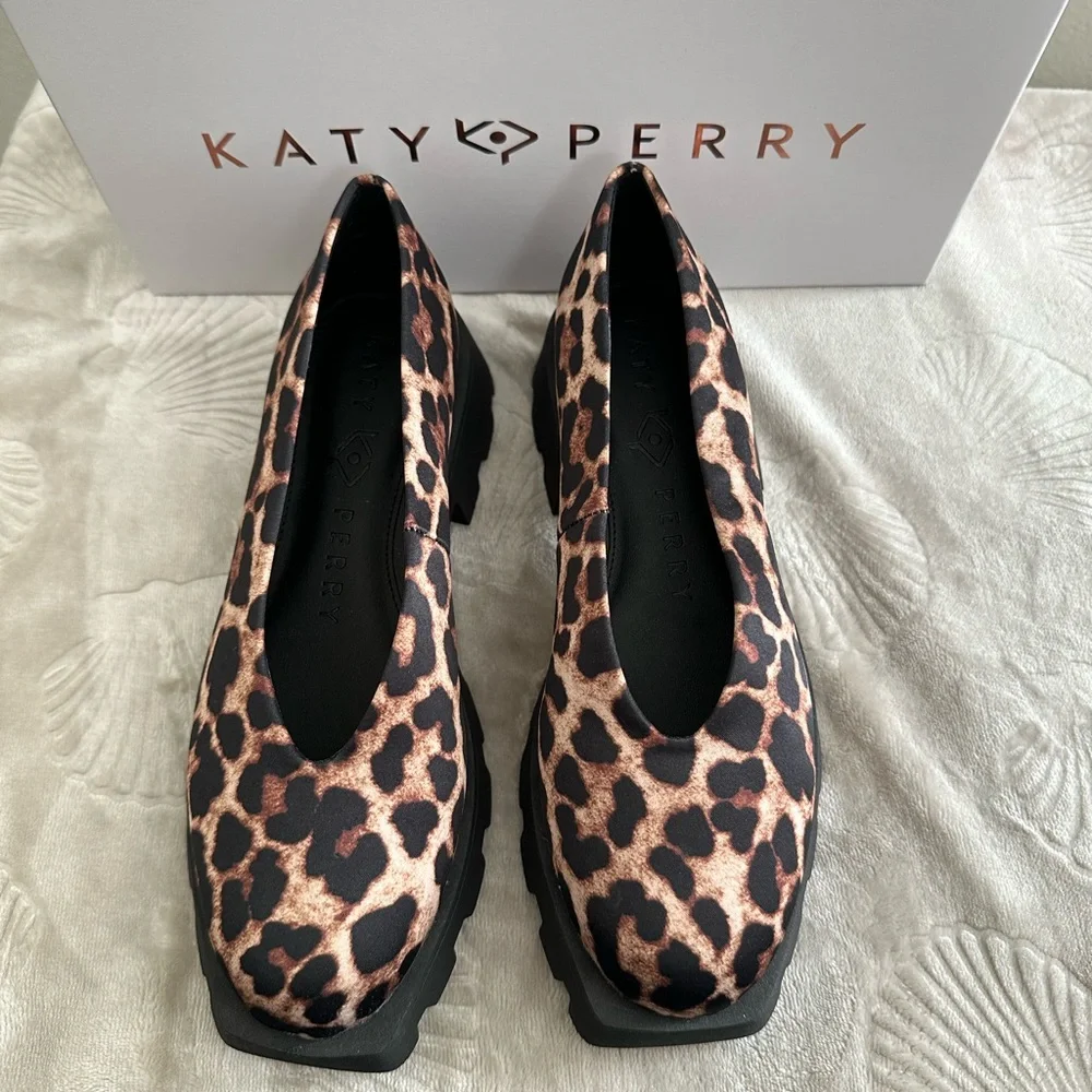 Katy Perry Collections Leopard Print Flats - Brown & Black - Picture 1 of 8